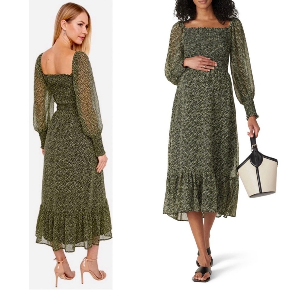 cupcakes and cashmere Demi Floral Smocked Dress M